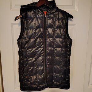 CM Ciao Milano 1969 Duck Down Puffer Vest Sleek Black Quilted Hooded Insulated